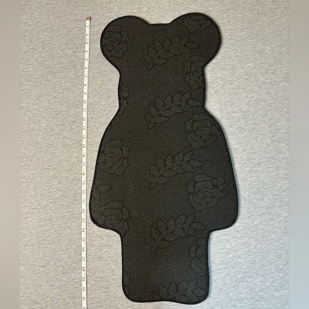 Black Camouflage Bearbrick Rug